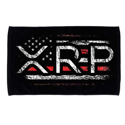 Crypto Currency Xrp Cryptocurrency American Flag Xrp Microfiber Hand Towel