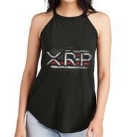 Crypto Currency Xrp Cryptocurrency American Flag Xrp Women's Perfect Tri Rocker Tank