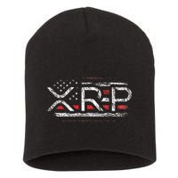 Crypto Currency Xrp Cryptocurrency American Flag Xrp Short Acrylic Beanie