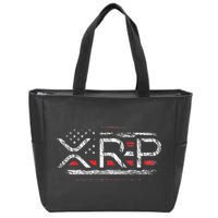 Crypto Currency Xrp Cryptocurrency American Flag Xrp Zip Tote Bag