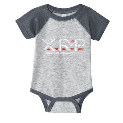 Crypto Currency Xrp Cryptocurrency American Flag Xrp Infant Baby Jersey Bodysuit