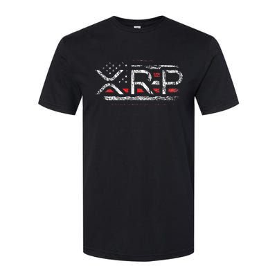 Crypto Currency Xrp Cryptocurrency American Flag Xrp Softstyle® CVC T-Shirt