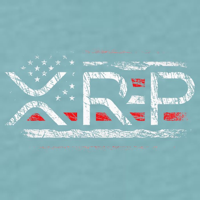 Crypto Currency Xrp Cryptocurrency American Flag Xrp Sueded Cloud Jersey T-Shirt