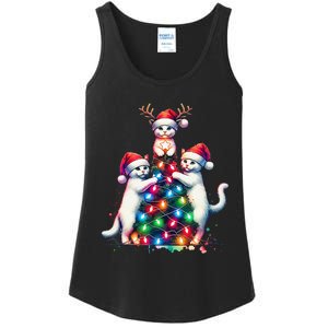 Christmas Cat Xmas Cats Christmas Cat Lover Gift Ladies Essential Tank