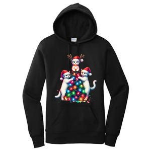 Christmas Cat Xmas Cats Christmas Cat Lover Gift Women's Pullover Hoodie