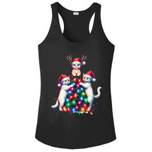 Christmas Cat Xmas Cats Christmas Cat Lover Gift Ladies PosiCharge Competitor Racerback Tank