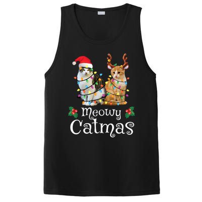 Christmas Cat Xmas Tree Cat Lover Funny Meowy Catmas PosiCharge Competitor Tank