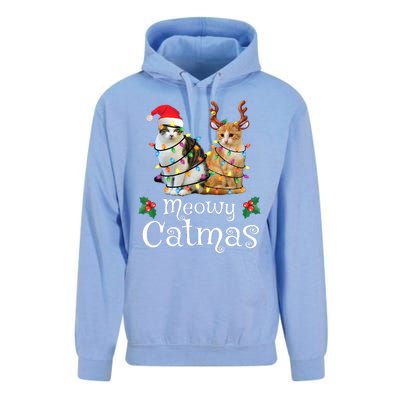 Christmas Cat Xmas Tree Cat Lover Funny Meowy Catmas Unisex Surf Hoodie