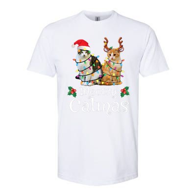 Christmas Cat Xmas Tree Cat Lover Funny Meowy Catmas Softstyle CVC T-Shirt