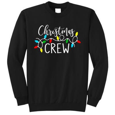 Christmas Crew Xmas Lights Pajama Happy Holiday Tall Sweatshirt