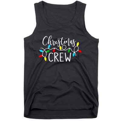 Christmas Crew Xmas Lights Pajama Happy Holiday Tank Top