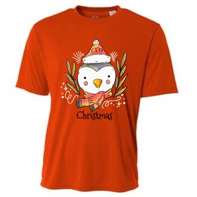 Cute Christmas Xmas Penguin Animal Cooling Performance Crew T-Shirt