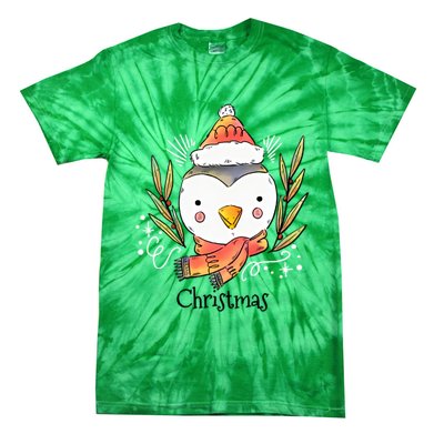 Cute Christmas Xmas Penguin Animal Tie-Dye T-Shirt