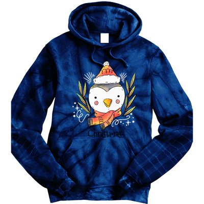 Cute Christmas Xmas Penguin Animal Tie Dye Hoodie