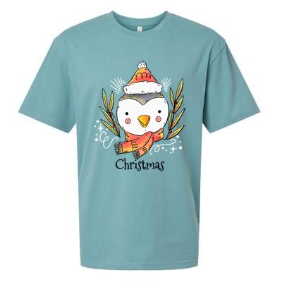 Cute Christmas Xmas Penguin Animal Sueded Cloud Jersey T-Shirt