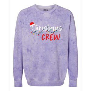 Christmas Crew Xmas Lights Family Matching Pajamas Holiday Colorblast Crewneck Sweatshirt