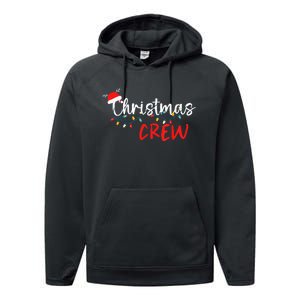 Christmas Crew Xmas Lights Family Matching Pajamas Holiday Performance Fleece Hoodie