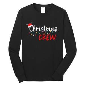 Christmas Crew Xmas Lights Family Matching Pajamas Holiday Long Sleeve Shirt