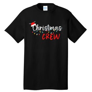 Christmas Crew Xmas Lights Family Matching Pajamas Holiday Tall T-Shirt