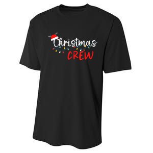 Christmas Crew Xmas Lights Family Matching Pajamas Holiday Performance Sprint T-Shirt