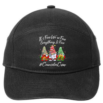 Counselor Crew Xmas Everything Is Fine Christmas Gnomie 7-Panel Snapback Hat