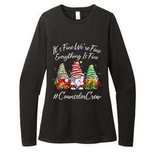 Counselor Crew Xmas Everything Is Fine Christmas Gnomie Womens CVC Long Sleeve Shirt