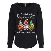 Counselor Crew Xmas Everything Is Fine Christmas Gnomie Womens California Wash Sweatshirt