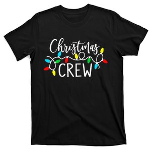 Christmas Crew Xmas Lights Pajama Happy Holiday T-Shirt