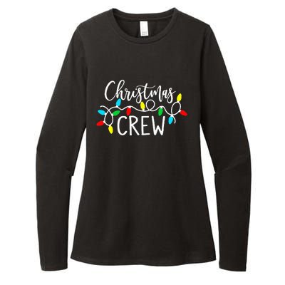 Christmas Crew Xmas Lights Pajama Happy Holiday Womens CVC Long Sleeve Shirt