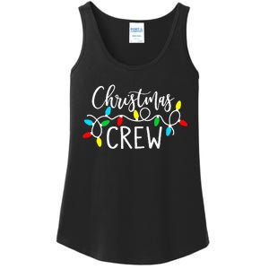 Christmas Crew Xmas Lights Pajama Happy Holiday Ladies Essential Tank