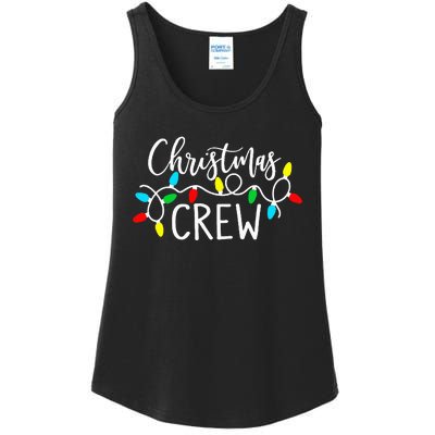 Christmas Crew Xmas Lights Pajama Happy Holiday Ladies Essential Tank