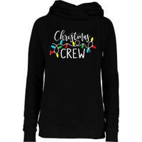 Christmas Crew Xmas Lights Pajama Happy Holiday Womens Funnel Neck Pullover Hood