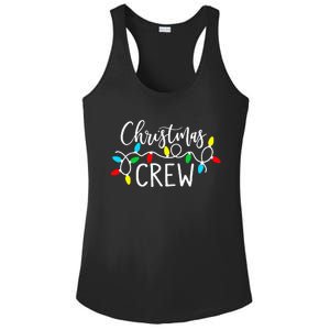 Christmas Crew Xmas Lights Pajama Happy Holiday Ladies PosiCharge Competitor Racerback Tank