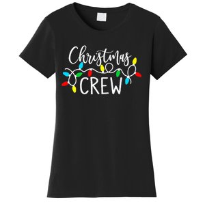 Christmas Crew Xmas Lights Pajama Happy Holiday Women's T-Shirt