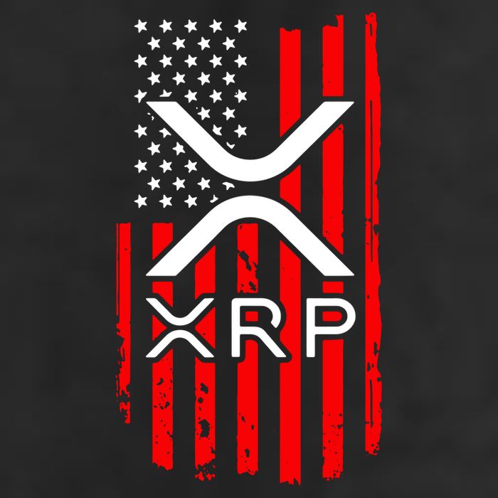 Crypto Currency Xrp Ripple Internet Money American Flag Cool Comfort Performance Bucket Hat
