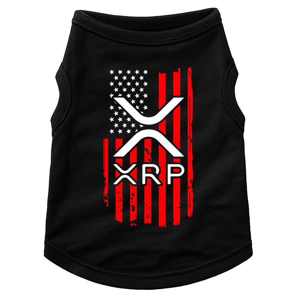 Crypto Currency Xrp Ripple Internet Money American Flag Doggie Tank