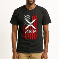 Crypto Currency Xrp Ripple Internet Money American Flag Tall T-Shirt