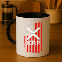 Crypto Currency Xrp Ripple Internet Money American Flag Mug