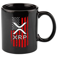 Crypto Currency Xrp Ripple Internet Money American Flag 11oz C Handle Ceramic Mug