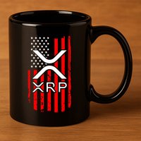 Crypto Currency Xrp Ripple Internet Money American Flag 11oz C Handle Ceramic Mug