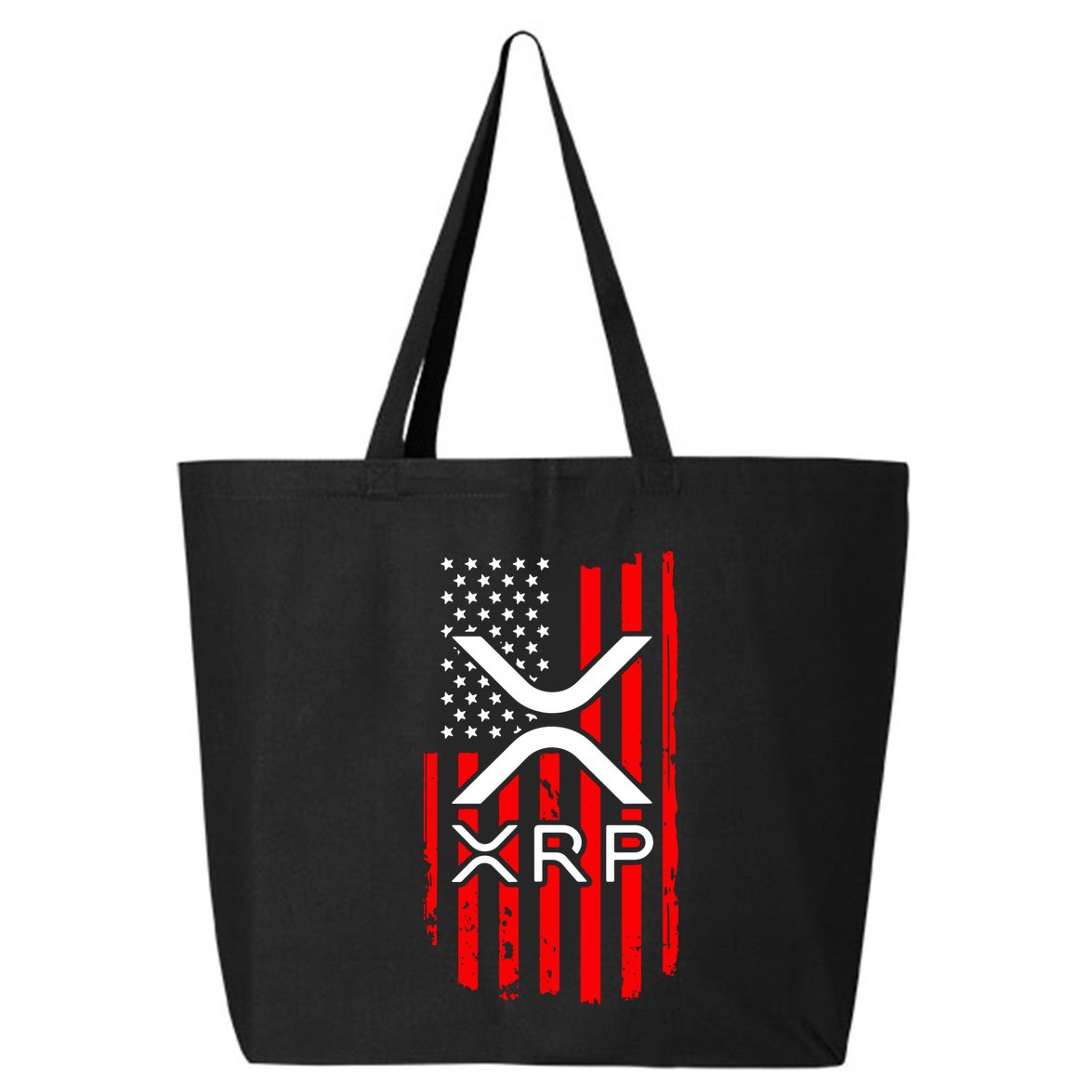 Crypto Currency Xrp Ripple Internet Money American Flag 25L Jumbo Tote