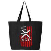 Crypto Currency Xrp Ripple Internet Money American Flag 25L Jumbo Tote