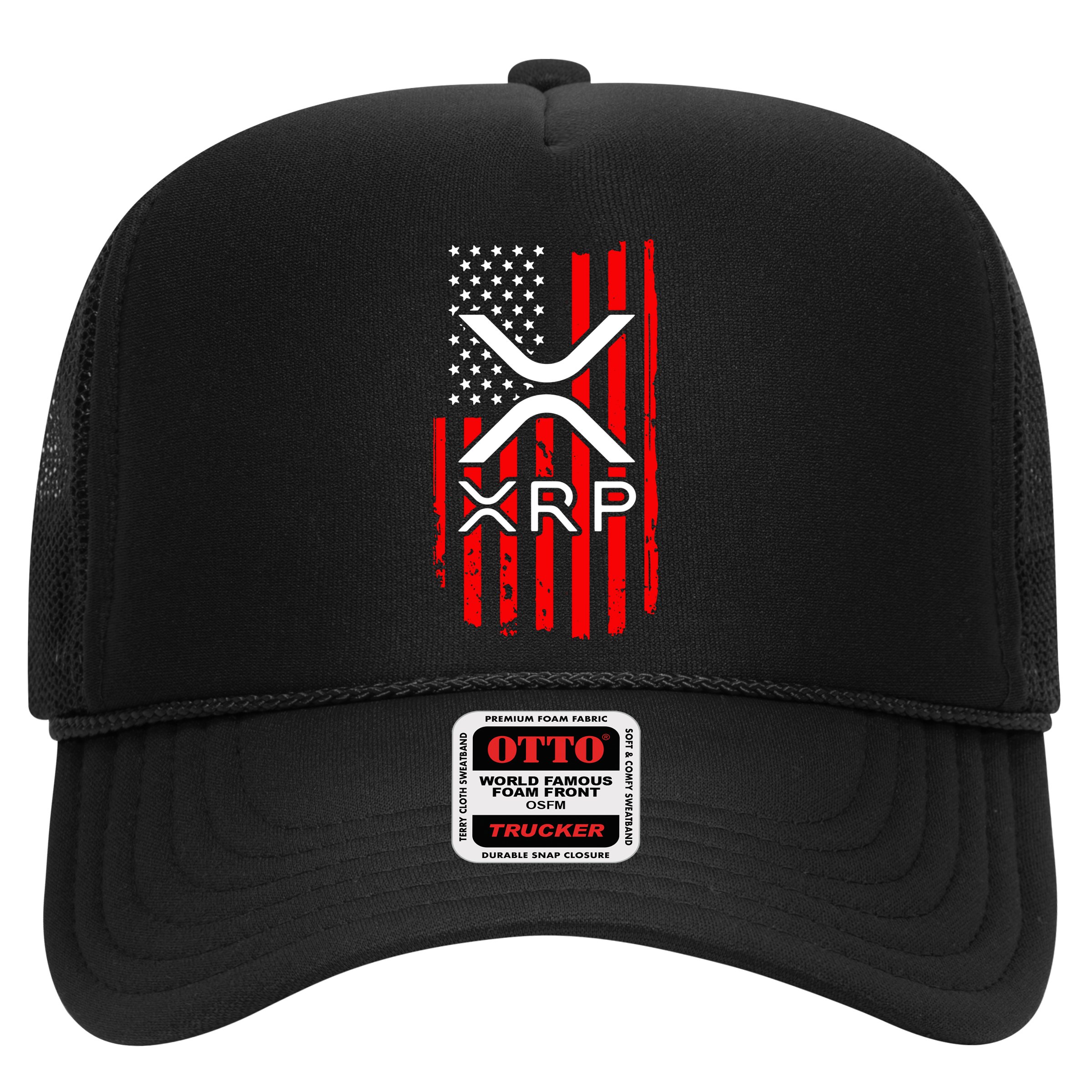 Crypto Currency Xrp Ripple Internet Money American Flag Hat