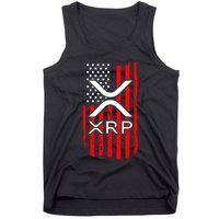 Crypto Currency Xrp Ripple Internet Money American Flag Tank Top
