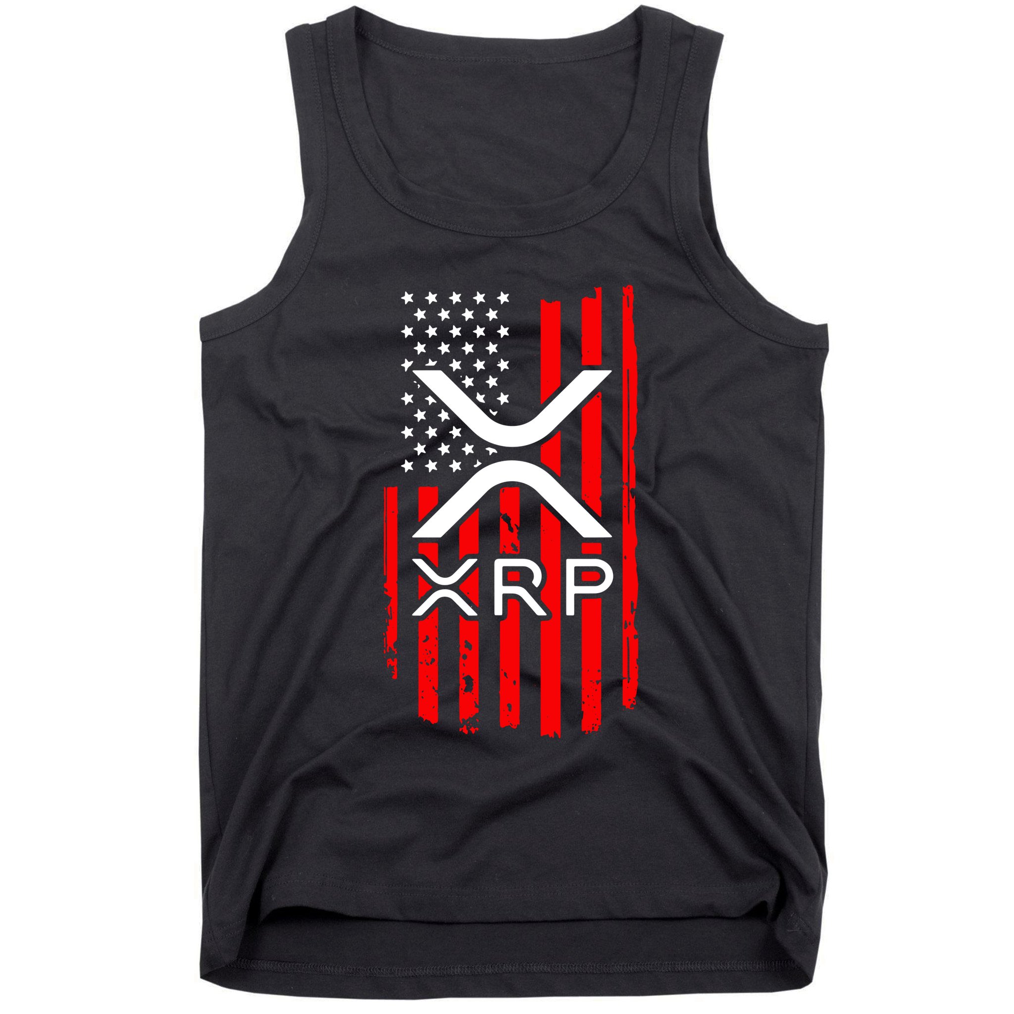 Crypto Currency Xrp Ripple Internet Money American Flag Tank Top