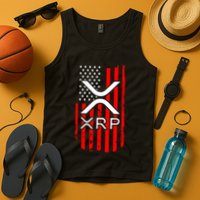 Crypto Currency Xrp Ripple Internet Money American Flag Tank Top