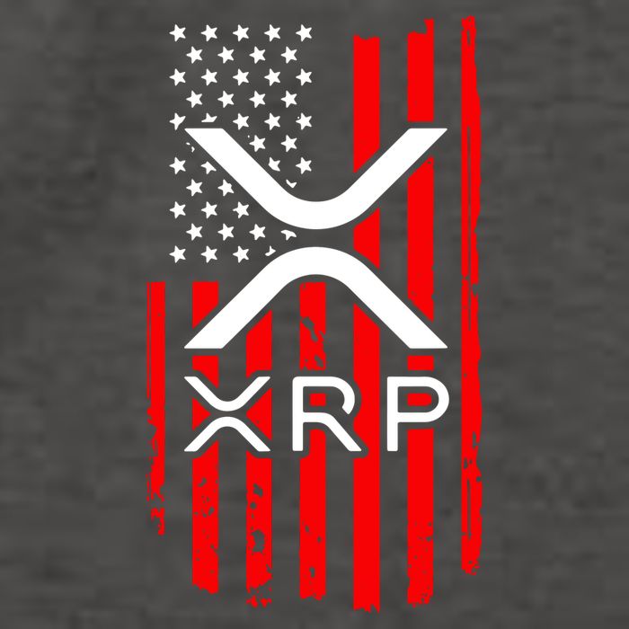 Crypto Currency Xrp Ripple Internet Money American Flag Vector Backpack