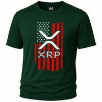 Crypto Currency Xrp Ripple Internet Money American Flag Performance Shirt