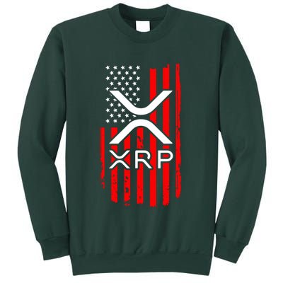 Crypto Currency Xrp Ripple Internet Money American Flag Sweatshirt
