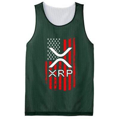 Crypto Currency Xrp Ripple Internet Money American Flag Mesh Reversible Basketball Jersey Tank